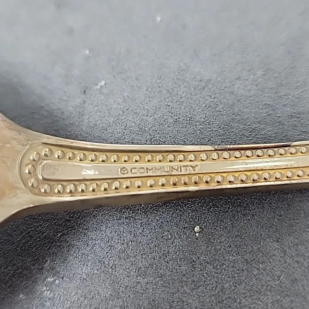 Vintage Silver Plated Community Merry Christmas Serving Spoon